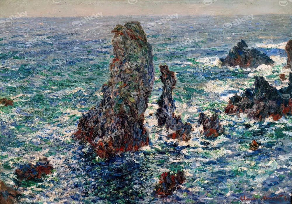 Πινακας σε καμβά MONET - THE PYRAMIDS AT PORT COTON
