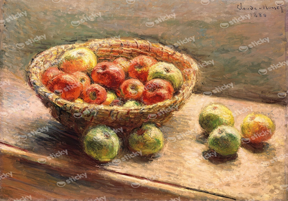 Πινακας σε καμβά MONET - A BOWL OF APPLES