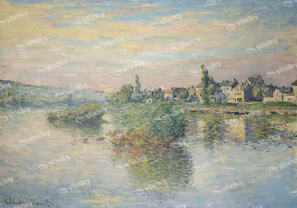 Πινακας σε καμβά MONET - BANKS OF THE SAINE AT LAVACOURT