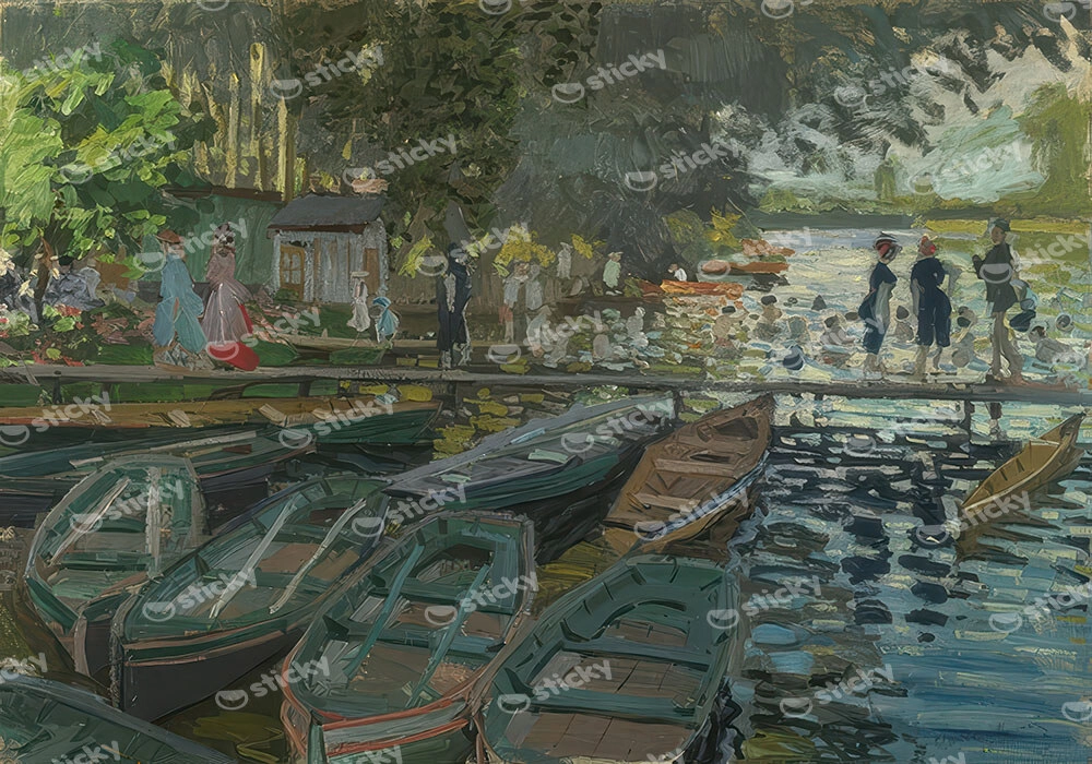 Πινακας σε καμβά MONET - BATHERS AT LA GRENOUILLERE