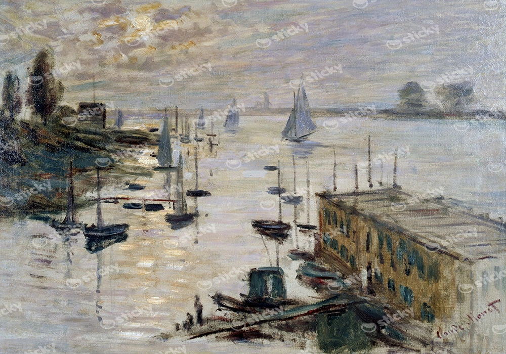 Πινακας σε καμβά MONET - THE POOL SEEN FROM THE BRIDGE