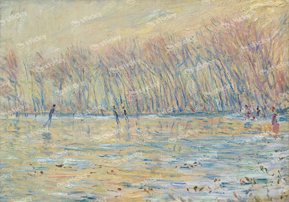Πινακας σε καμβά MONET - THE SKATERS AT GIVERNY