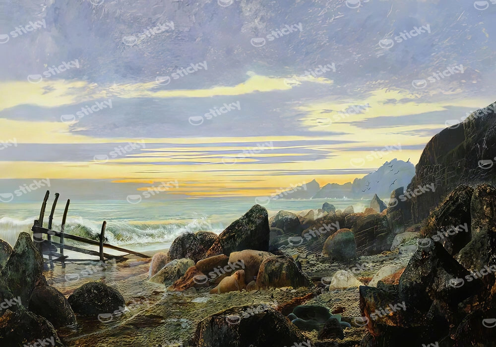 Πινακας σε καμβά JOHN ATKINSON - THE IROBOUND SHORE