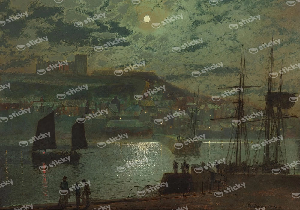 Πινακας σε καμβά JOHN ATKINSON - WHITBY HARBOUR 1874