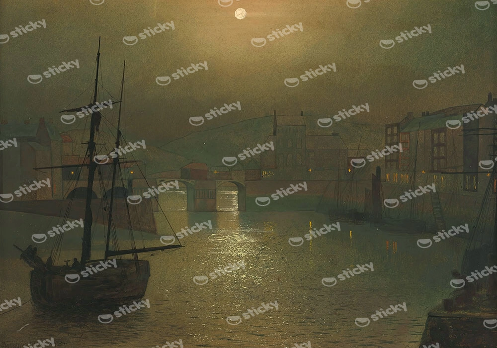 Πινακας σε καμβά JOHN ATKINSON - WHITBY HARBOUR