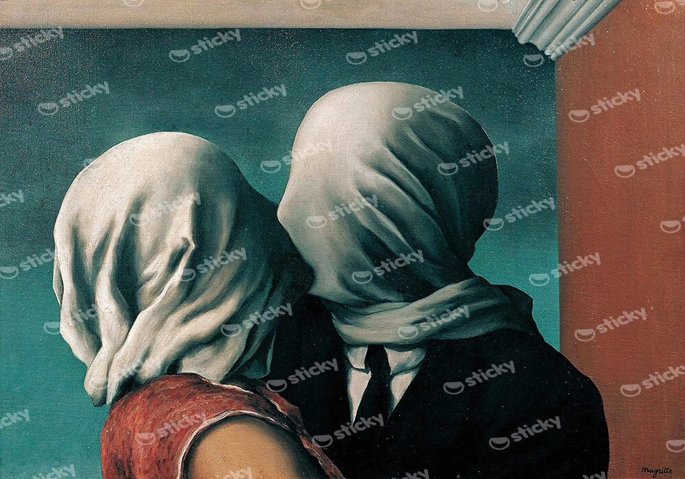 Πινακας σε καμβά MAGRITTE - THE LOVERS II
