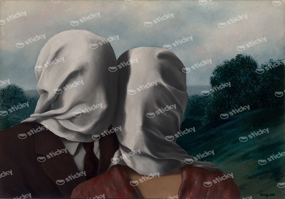 Πινακας σε καμβά MAGRITTE - THE LOVERS