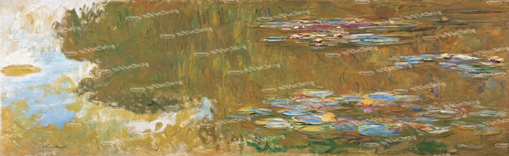 Πίνακας Πανοραμικός σε καμβά MONET - THE WATER LILY POND