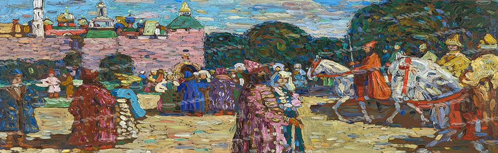 Πίνακας Πανοραμικός σε καμβά KANDINSKY - SUNDAY