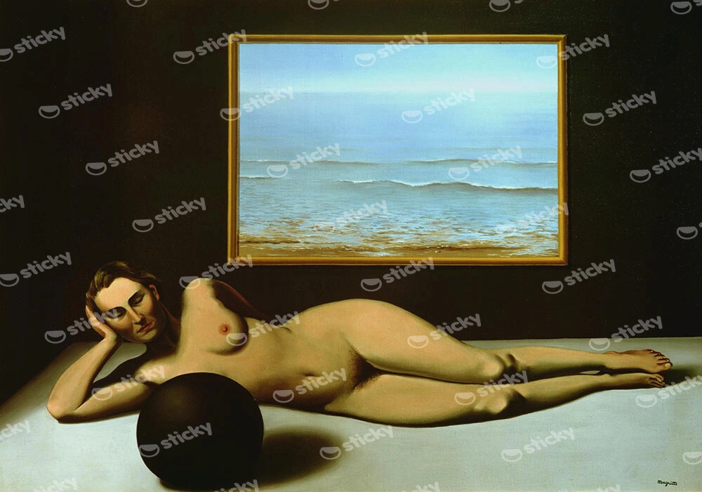 Πινακας σε καμβά MAGRITTE - BATHER BETWEEN LIGHT AND DARKNESS