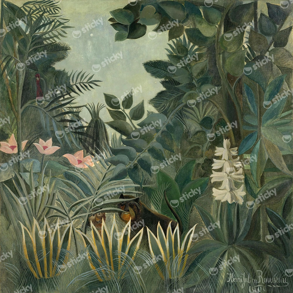 Πίνακας σε καμβά HENRI ROUSSEAU - THE EQUATORIAL JUNGLE
