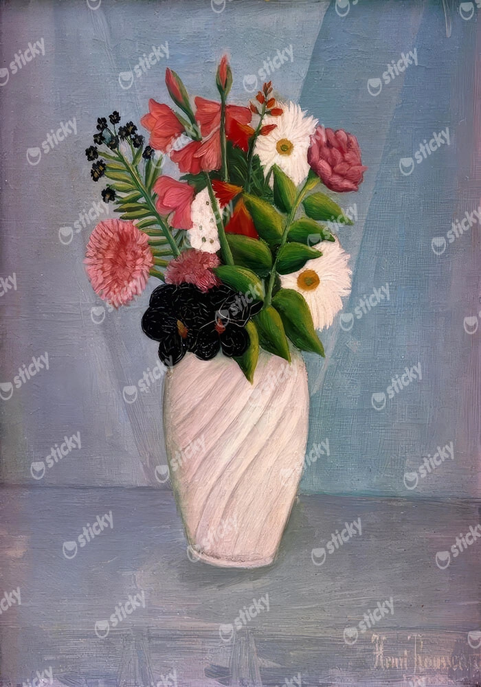 Πινακας σε καμβά HENRI ROUSSEAU - BOUQUET OF FLOWERS 2