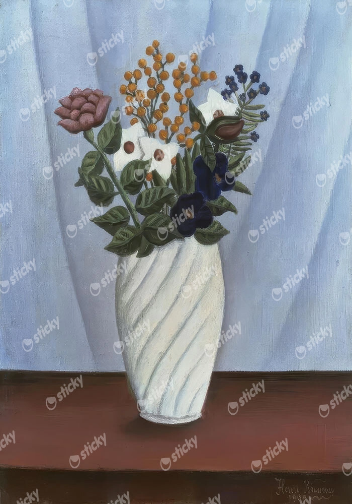 Πινακας σε καμβά HENRI ROUSSEAU - BOUQUET OF FLOWERS 1909