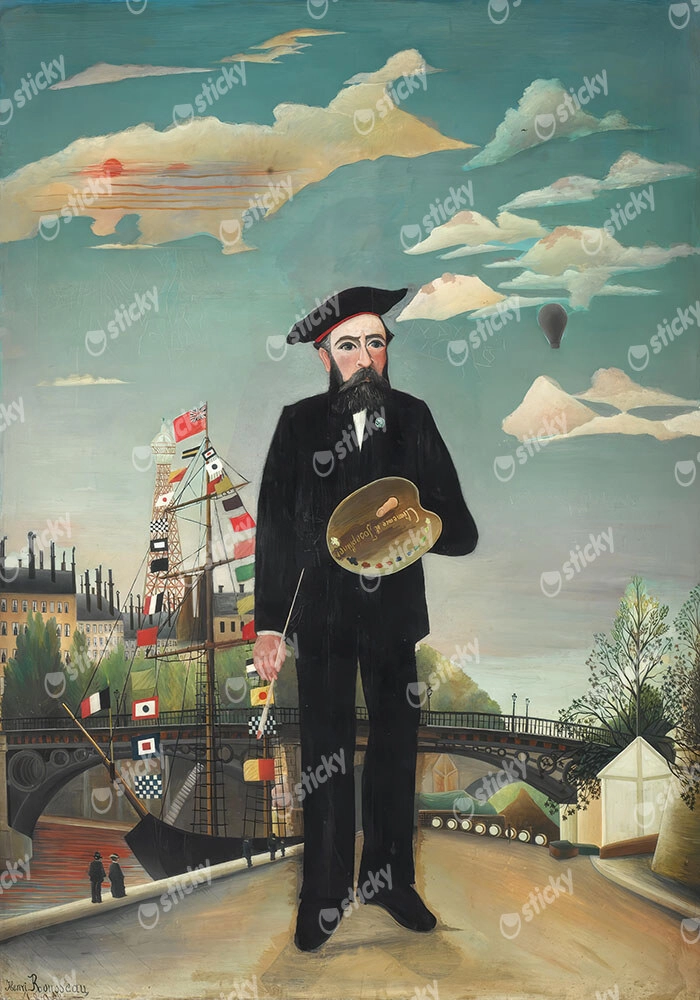 Πινακας σε καμβά HENRI ROUSSEAU - MYSELF PORTRAIT-LANDSCAPE