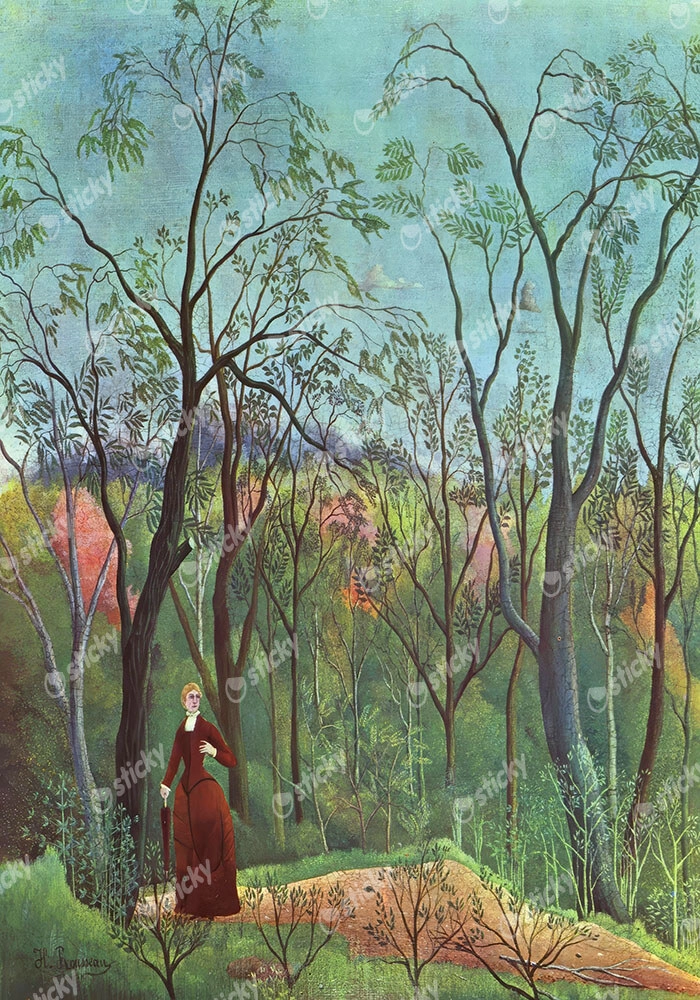 Πινακας σε καμβά HENRI ROUSSEAU - THE WALK IN THE FOREST
