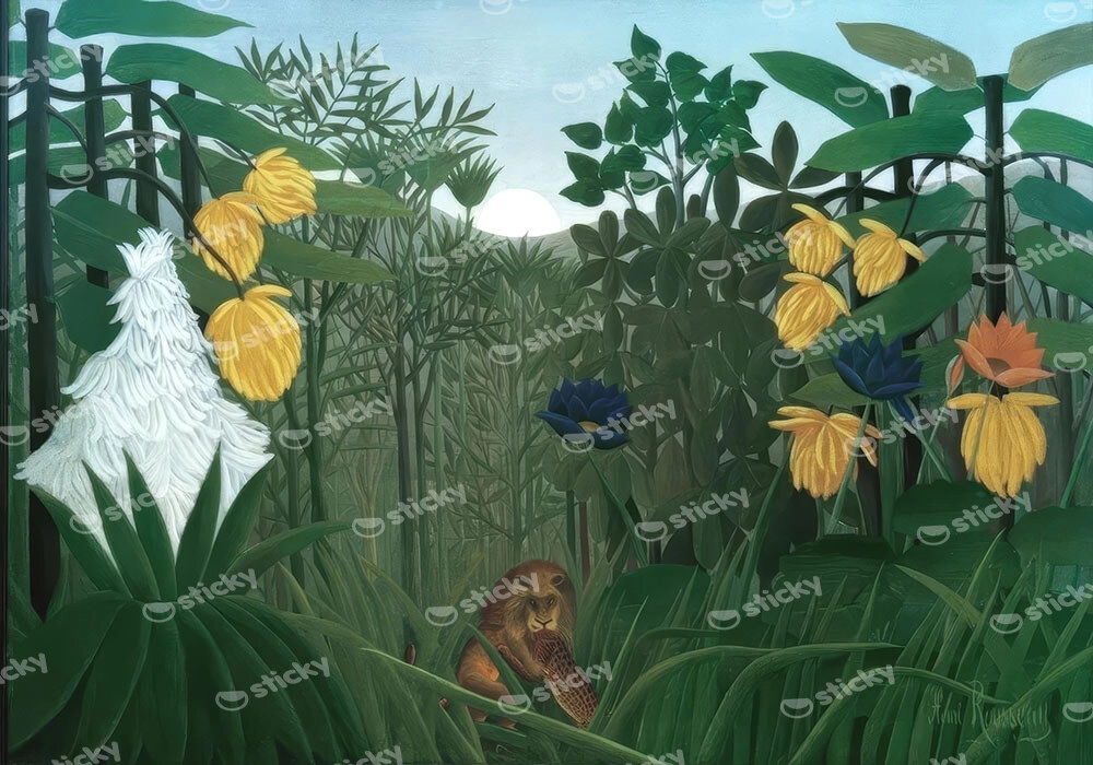 Πινακας σε καμβά HENRI ROUSSEAU - THE REPAST OF THE LION