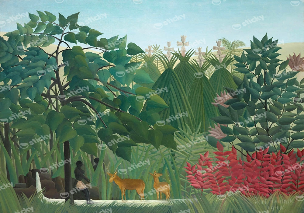 Πινακας σε καμβά HENRI ROUSSEAU - THE WATERFALL