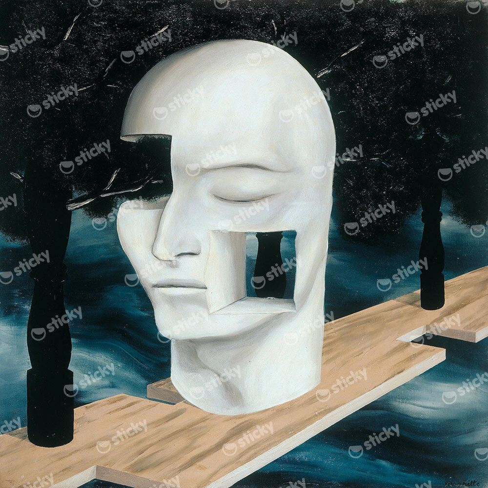 Πίνακας σε καμβά MAGRITTE - THE FACE OF GENIUS