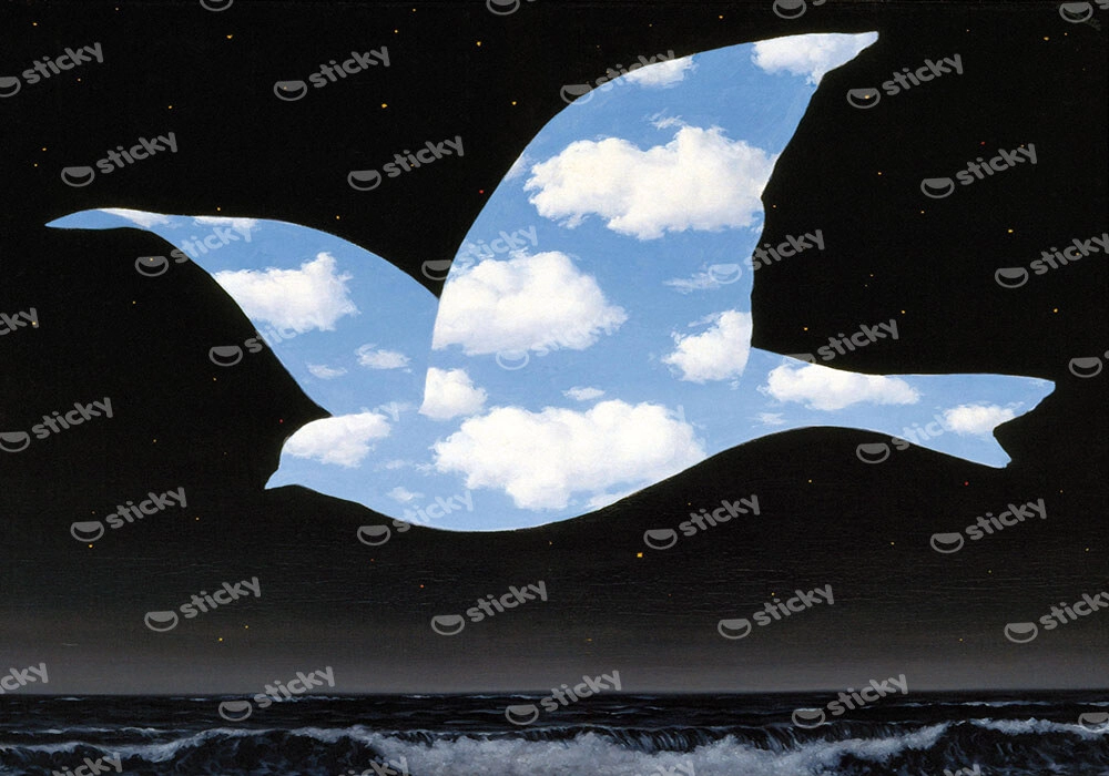 Πινακας σε καμβά MAGRITTE - THE KISS