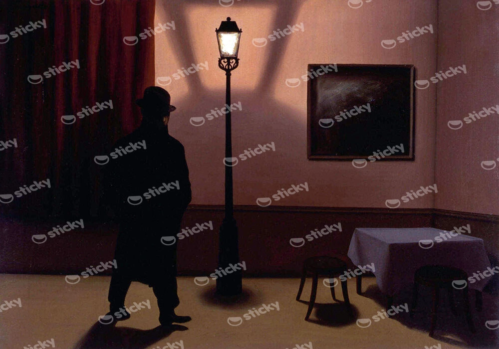 Πινακας σε καμβά MAGRITTE - THE NIGHT OWL