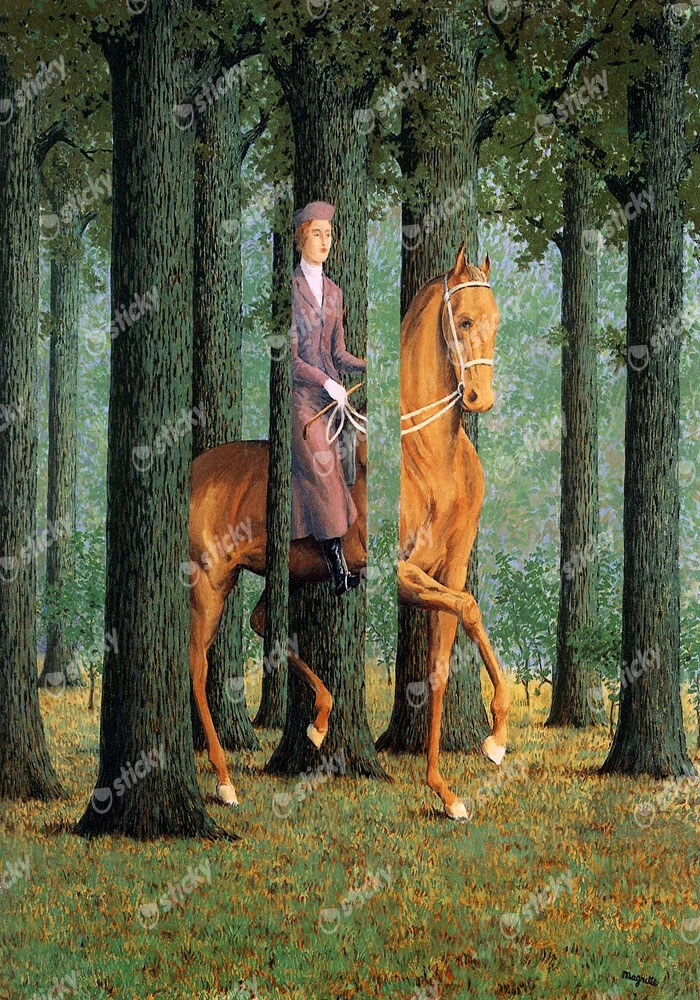 Πινακας σε καμβά MAGRITTE - THE BLACK SIGNATURE