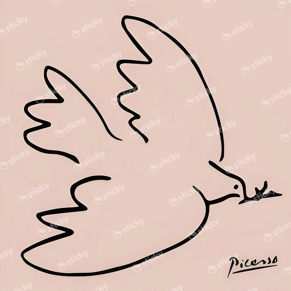 Πίνακας σε καμβά PICASSO - DOVE OF PEACE