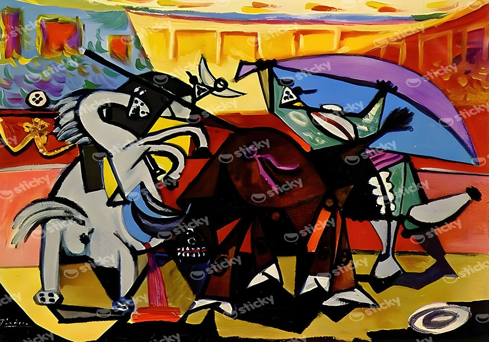 Πινακας σε καμβά PICASSO - BULLFIGHT 3