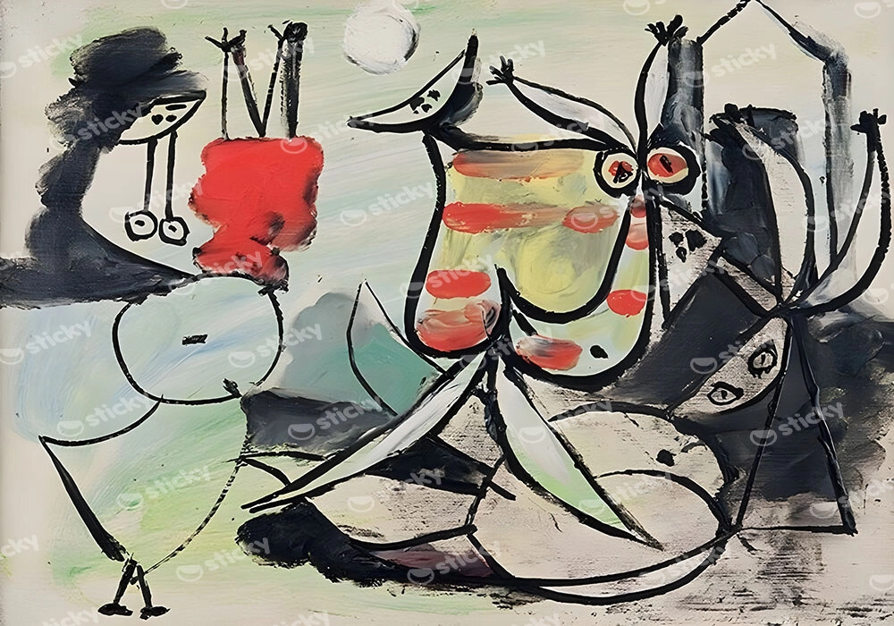 Πινακας σε καμβά PICASSO - MAN AND WOMAN