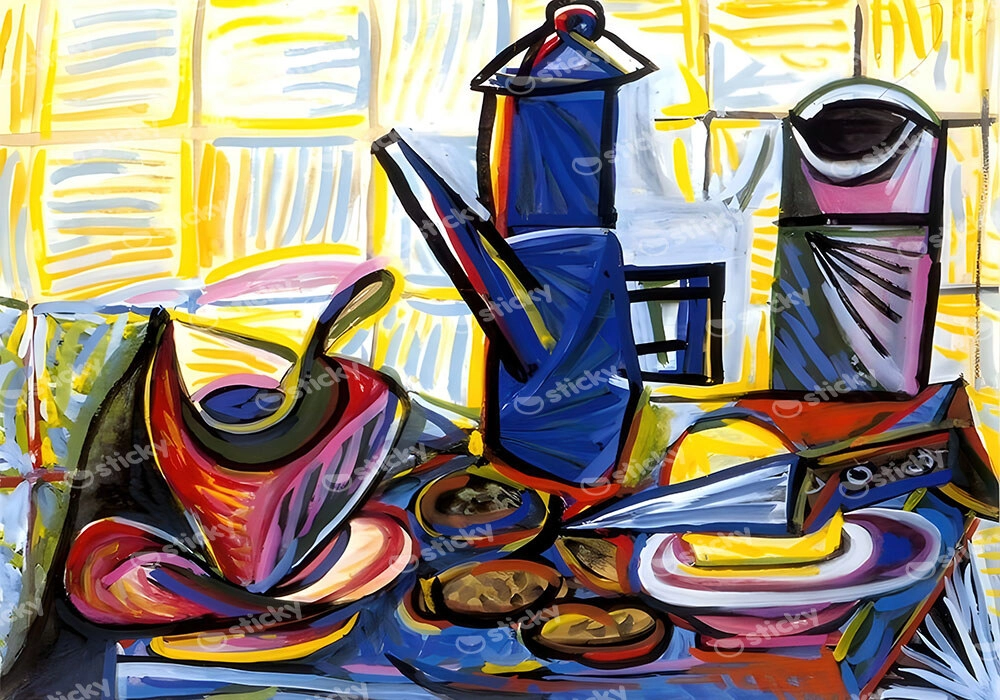Πινακας σε καμβά PICASSO - STILL LIFE WITH COFFEEPOT