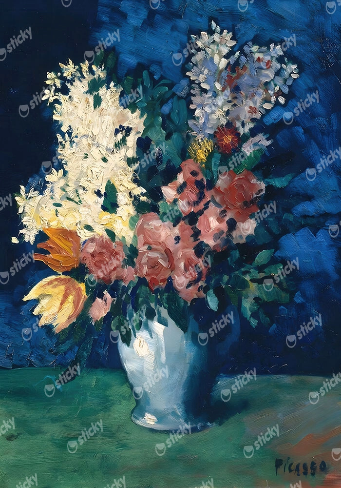 Πινακας σε καμβά PICASSO - FLOWERS IN A VASE