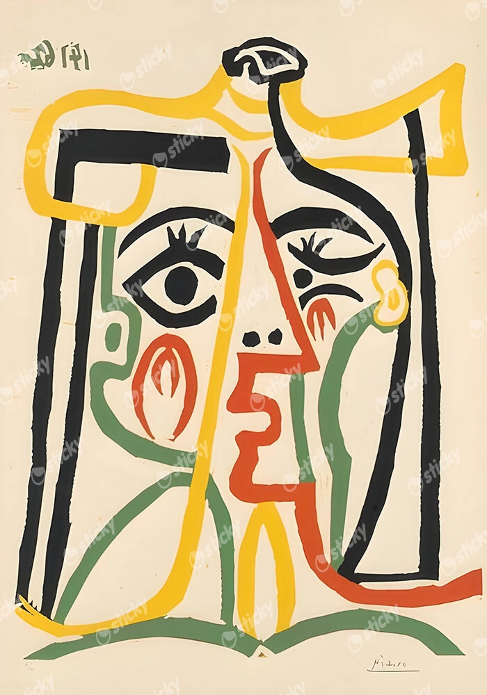 Πινακας σε καμβά PICASSO - HEAD OF A WOMAN