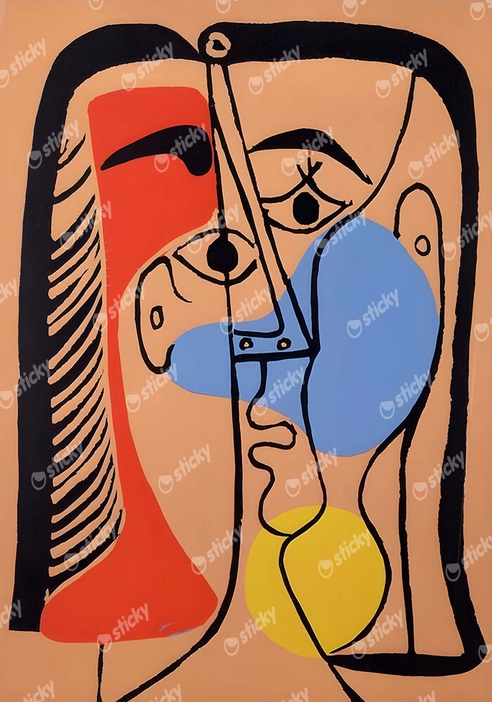 Πινακας σε καμβά PICASSO - JACQUELINE WITH STRAIGHT HAIR