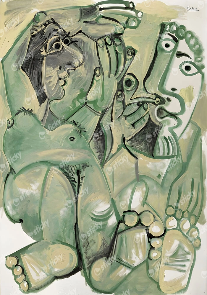 Πινακας σε καμβά PICASSO - MAN AND WOMAN 1968