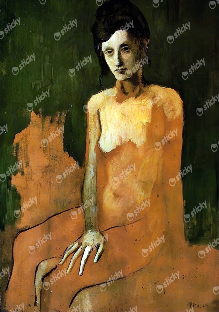 Πινακας σε καμβά PICASSO - SEATED FEMALE NUDE