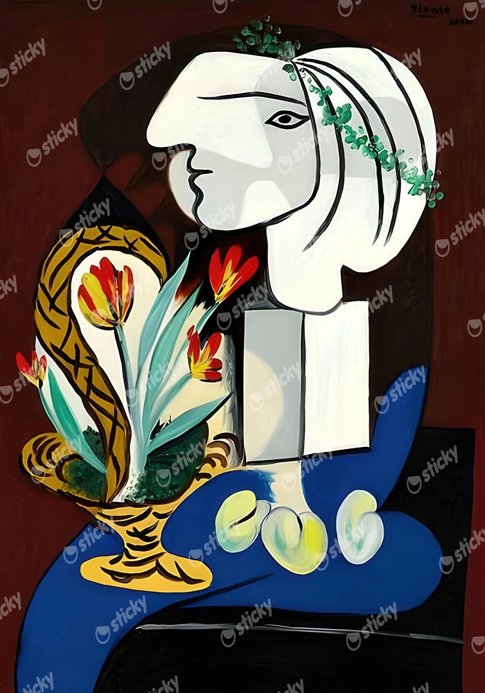 Πινακας σε καμβά PICASSO - STILL LIFE WITH TULIPS