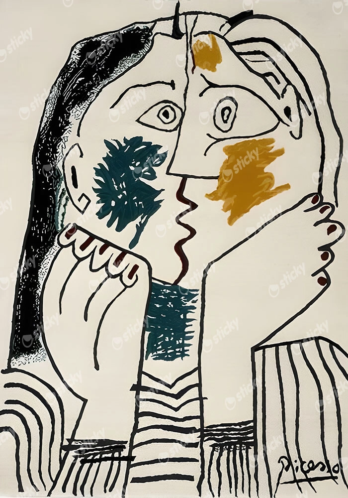 Πινακας σε καμβά PICASSO - THE KISS 1962