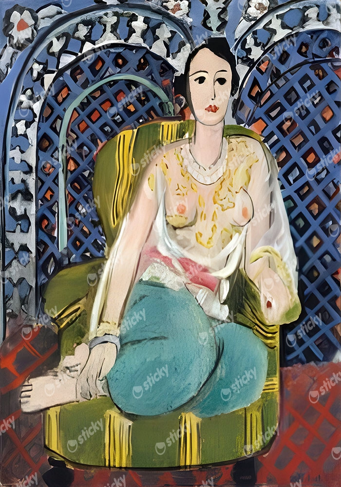 Πινακας σε καμβά MATISSE - SEATED ODALISQUE