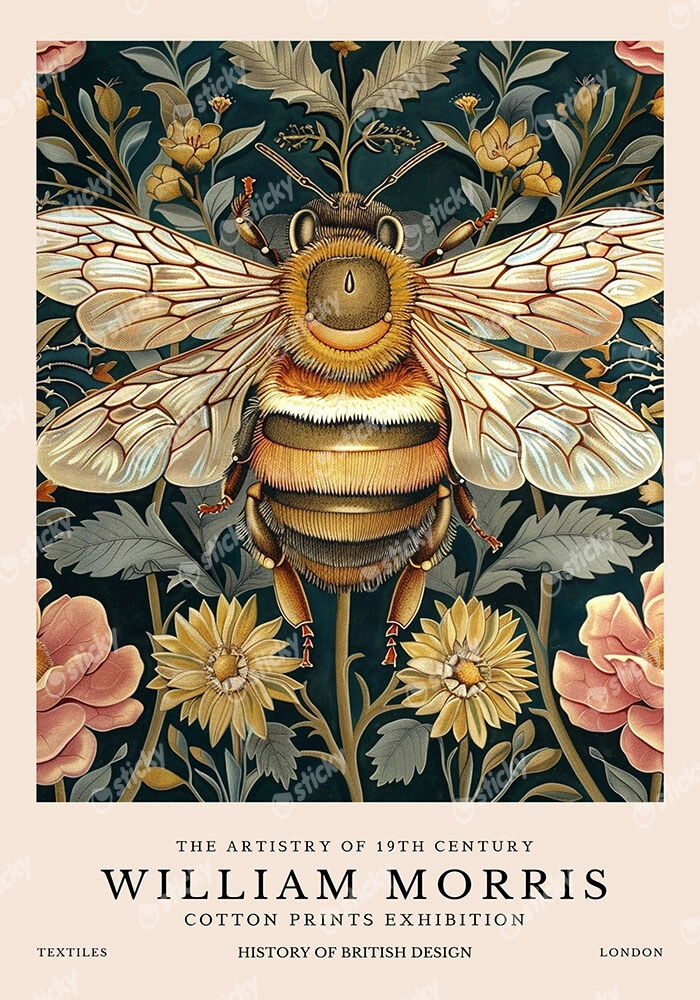 Πινακας σε καμβά WILLIAM MORRIS - BEE 1
