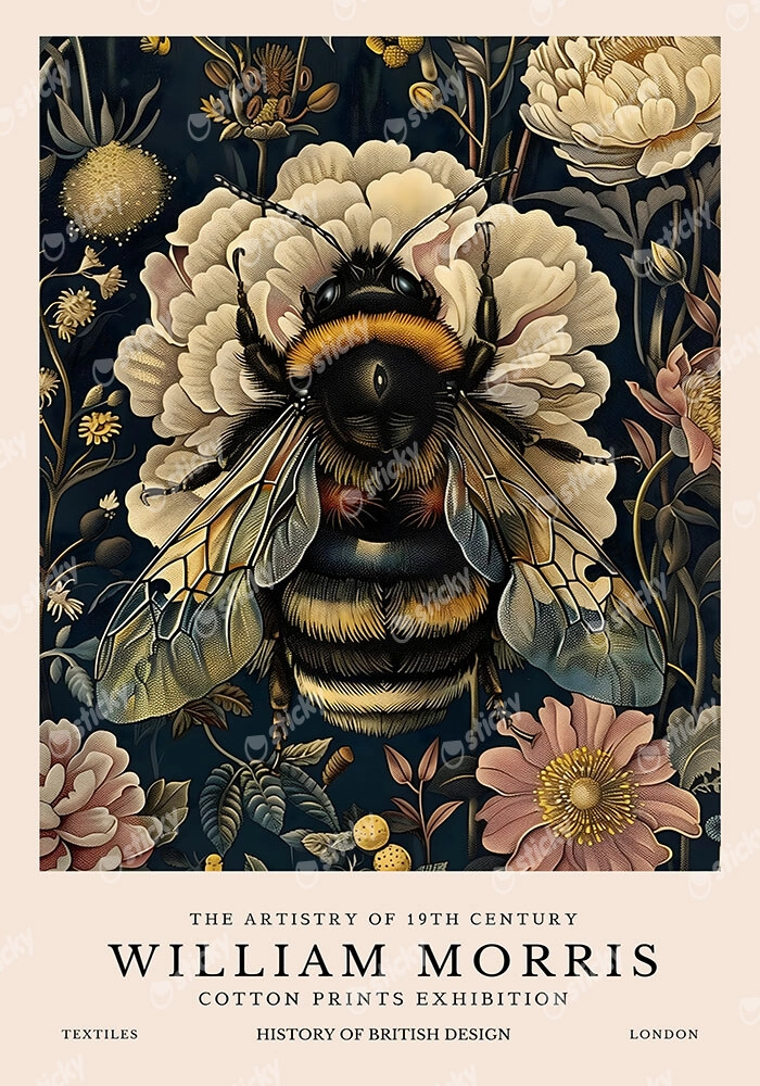 Πινακας σε καμβά WILLIAM MORRIS - BEE 2