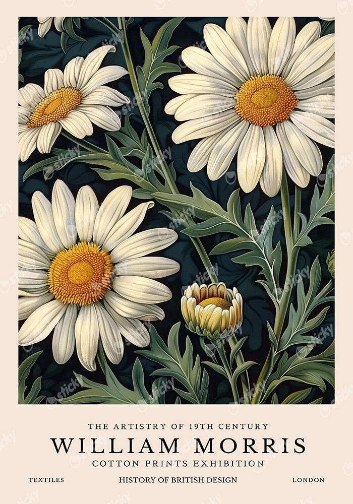 Πινακας σε καμβά WILLIAM MORRIS - DAISY