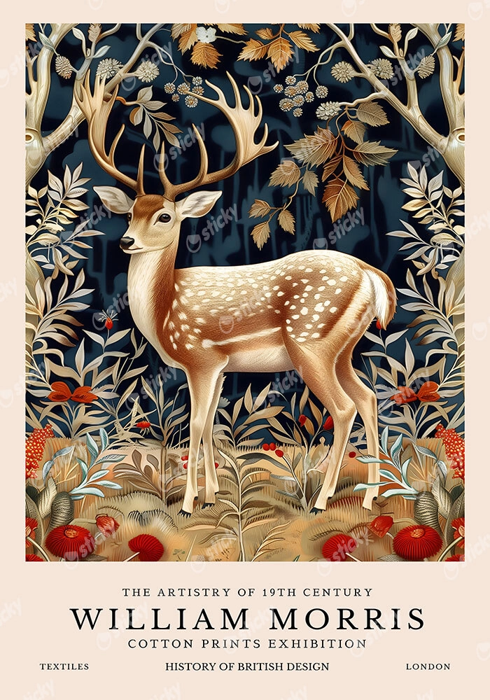 Πινακας σε καμβά WILLIAM MORRIS - DEER 1
