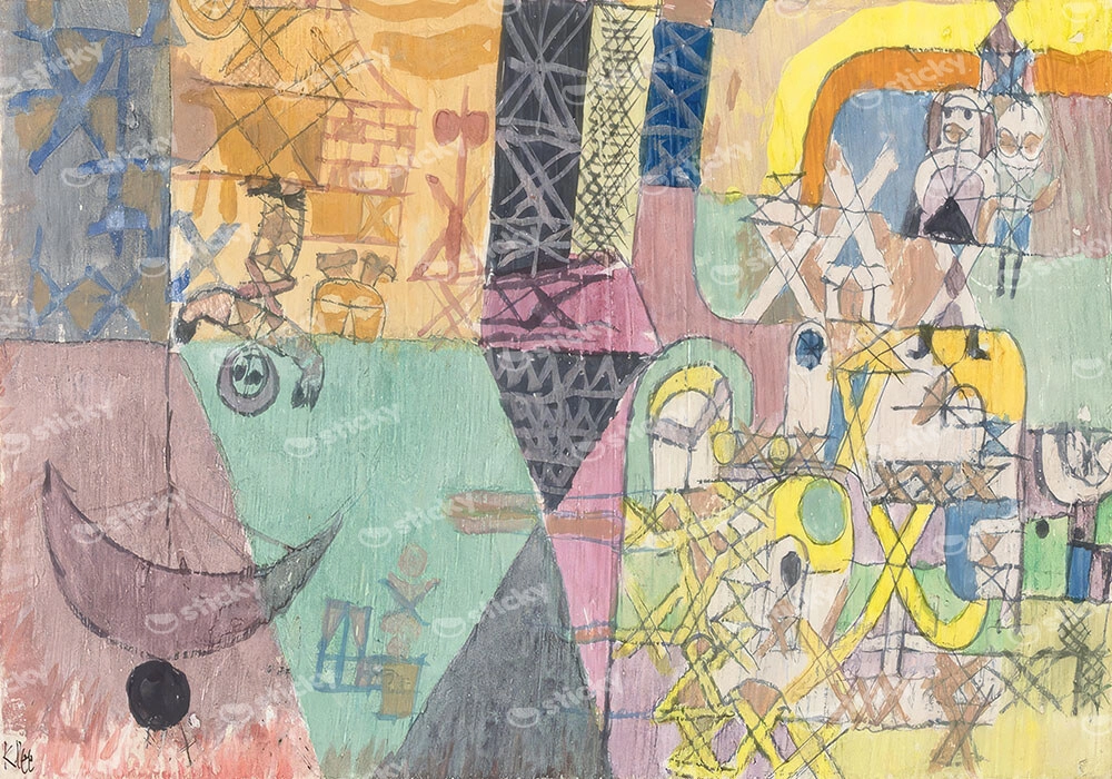 Πινακας σε καμβά PAUL KLEE - ASIAN ENTERTAINERS