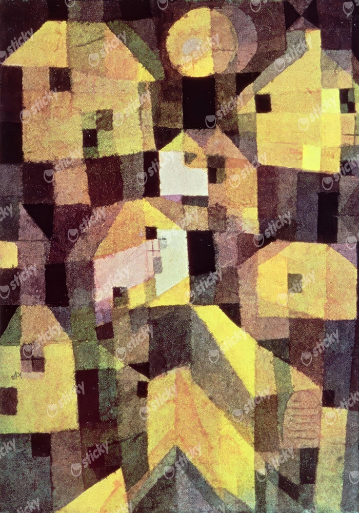 Πινακας σε καμβά PAUL KLEE - ABSTRACT COMPOSITION OF HOUSES