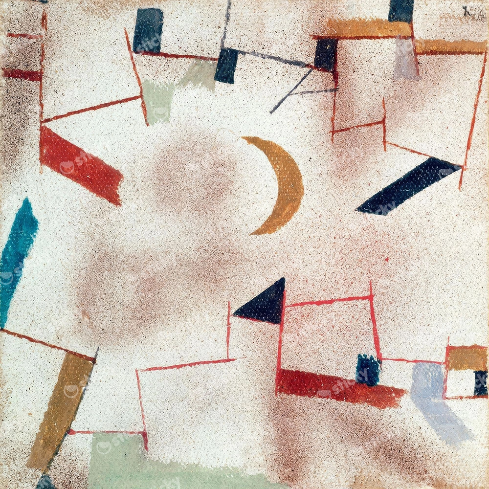 Πίνακας σε καμβά PAUL KLEE - ABSTRACT WITH CRESCENT MOON
