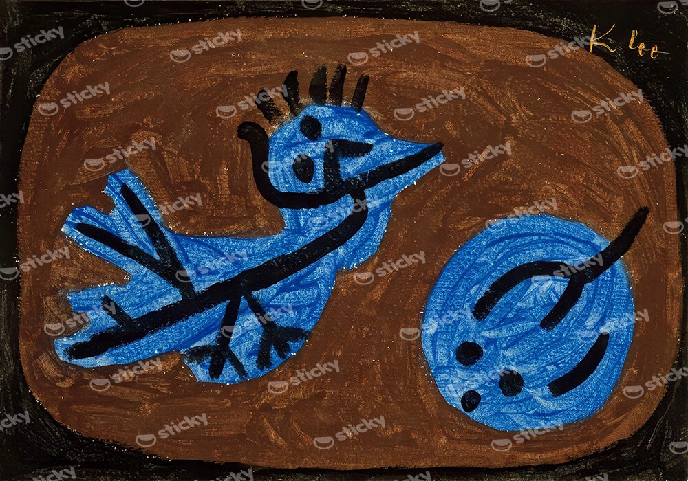 Πινακας σε καμβά PAUL KLEE - BLUE BIRD PUMPKIN