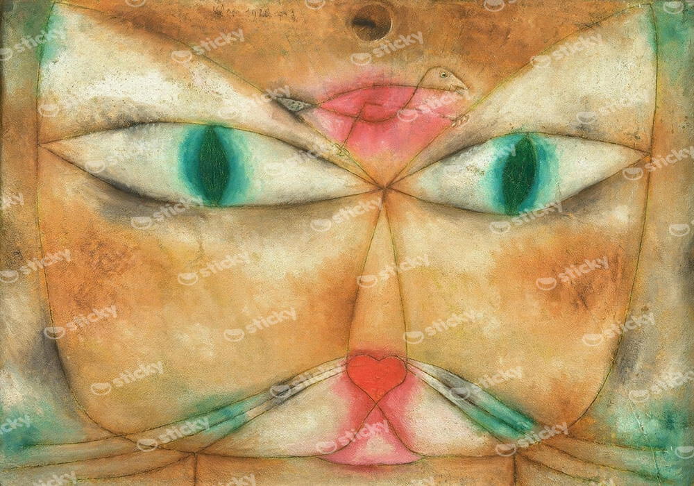 Πινακας σε καμβά PAUL KLEE - CAT AND BIRD