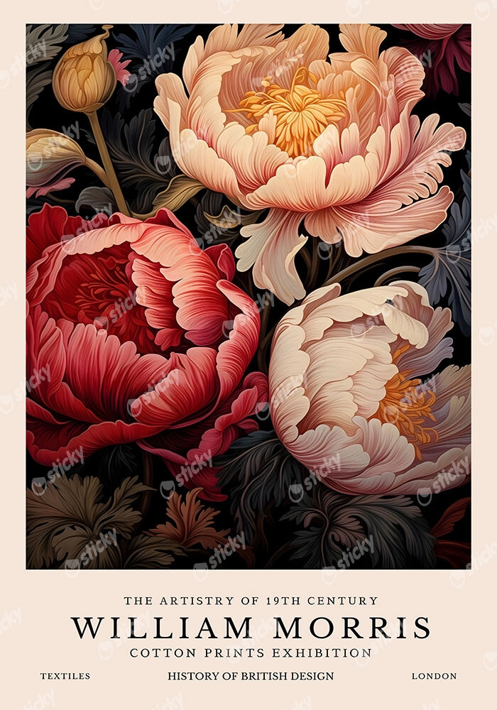 Πινακας σε καμβά WILLIAM MORRIS - FLOWER 1