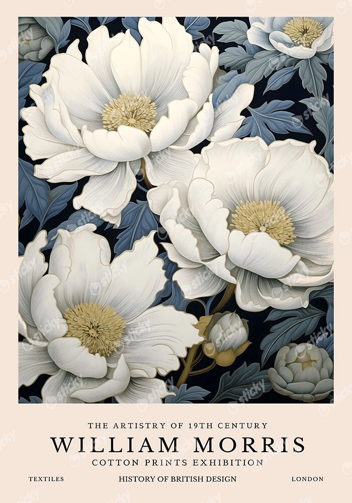 Πινακας σε καμβά WILLIAM MORRIS - FLOWER 2