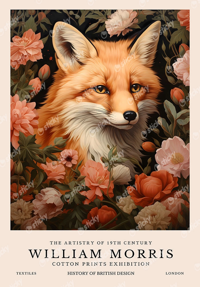 Πινακας σε καμβά WILLIAM MORRIS - FOX 3