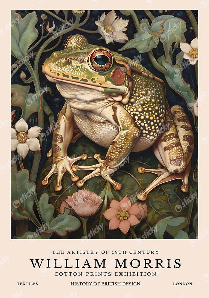 Πινακας σε καμβά WILLIAM MORRIS - FROG 1